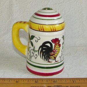 Vtg Early Provincial SALT/PEPPER SHAKER, PY Ucagco, Single Replacement, Rooster